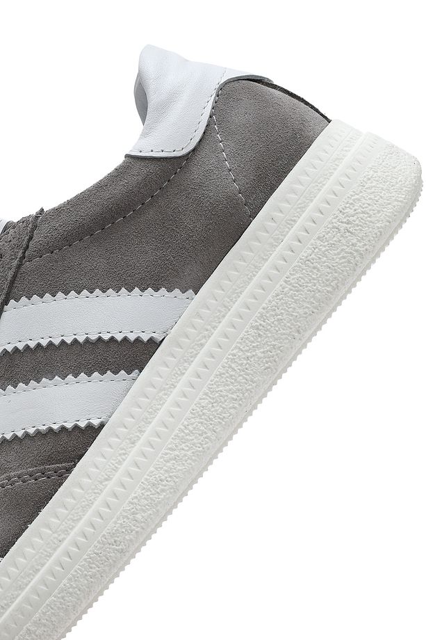 Kadın Gri Bağcıklı Kalın Tabanlı Süet Deri Sneaker 25SFD511010 - 8