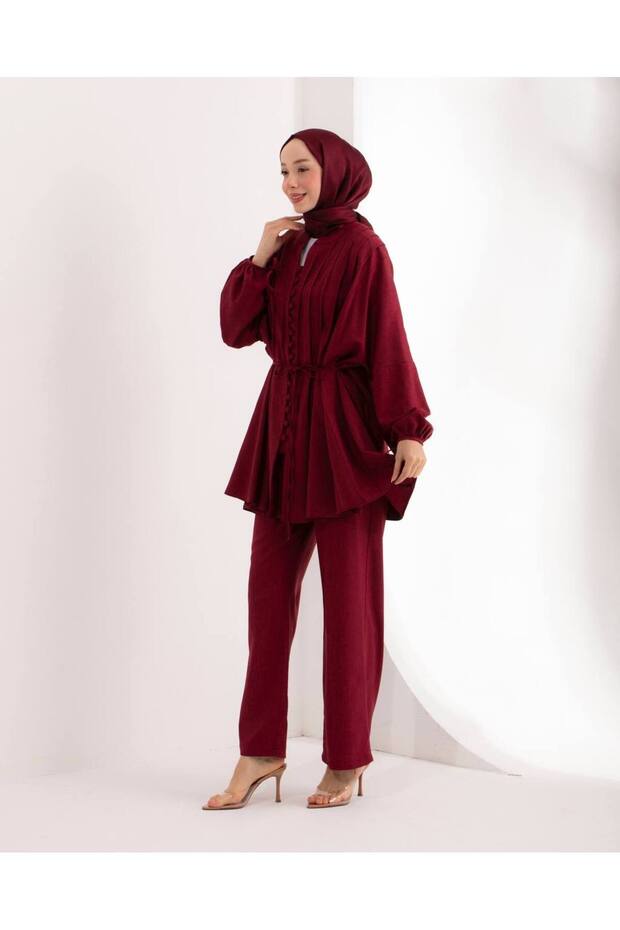 طقم بنطلون بأزرار بأزرار - 3