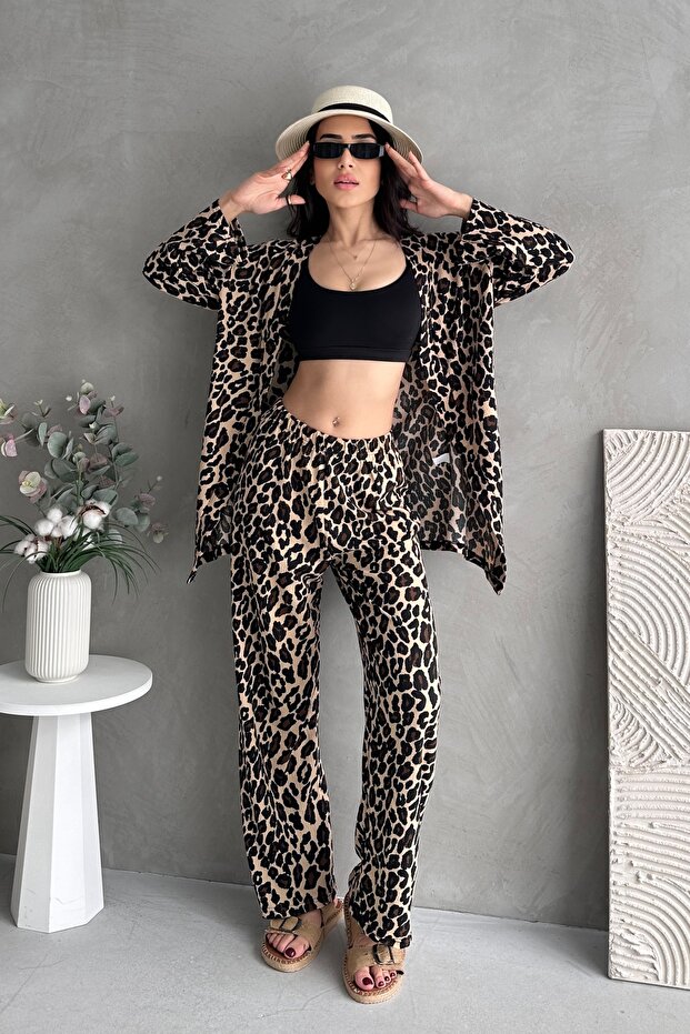 بدلة كيمونو منقوشة - 1