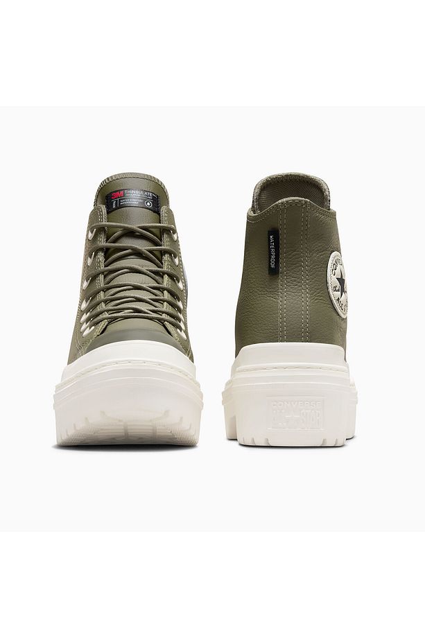 Chuck Taylor All Star Lugged Heel Unisex Yeşil Deri Platform Bot - 3