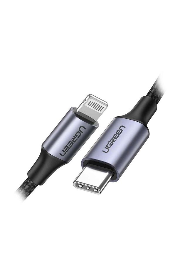 Type-C to Lightning 3A PD MFi Sertifikalı Örgülü Hızlı Şarj Kablosu 1 Metre - Siyah - 1