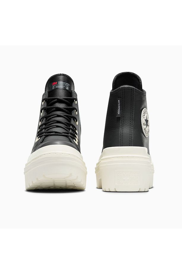 Chuck Taylor All Star Lugged Heel Unisex Siyah Deri Platform Bot - 3