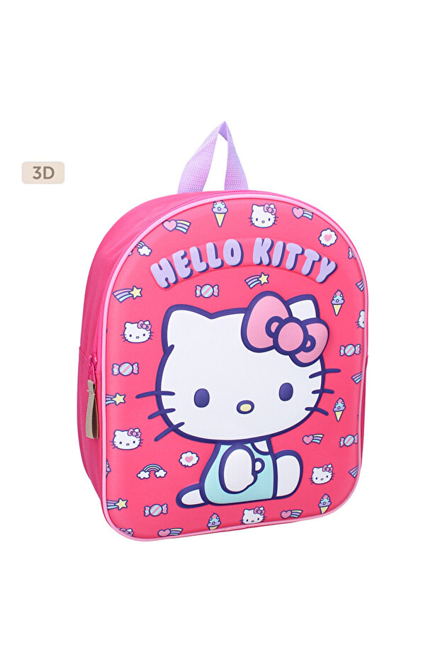 3D children's backpack, 32x26x11 cm, with one compartment, multicolor, Another Dimension, Hello Kitty - 1