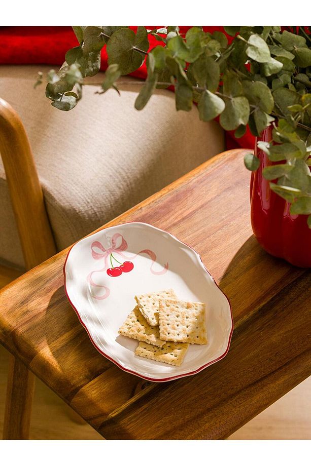 LCW HOME Baskılı Seramik Kayık Tabak 22 cm - 1