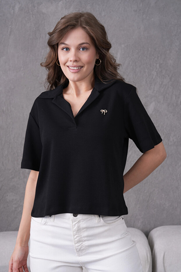 Aksesuar Detaylı Basic T-Shirt - 3