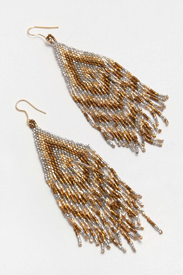 Püsküllü bohem küpe - 5