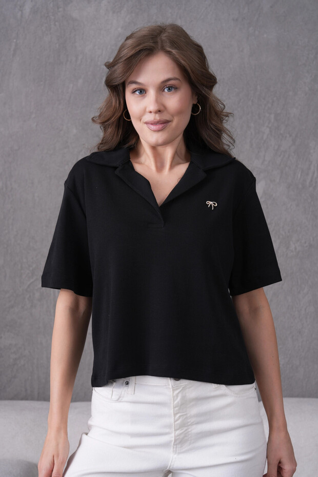 Aksesuar Detaylı Basic T-Shirt - 6