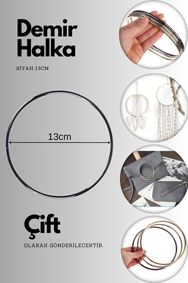 Iron Ring - Bag Handle - Bag Handle - Double 13 cm