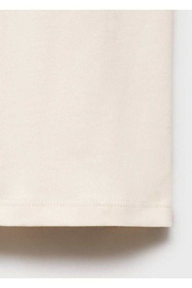 Ajur kenarlı pamuklu tişört - 8