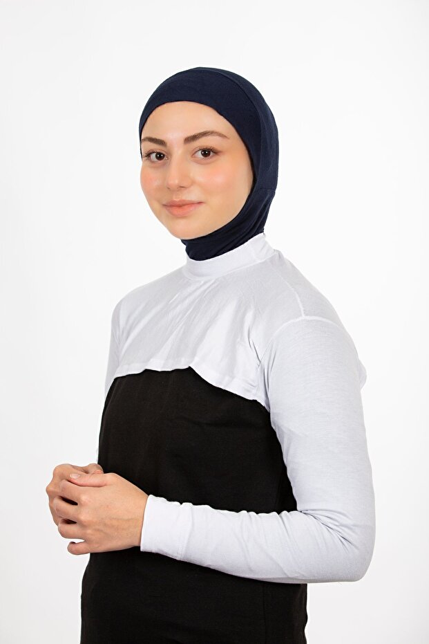 Neck Collar Sleeves Hijab Turtleneck Crop Bolero White