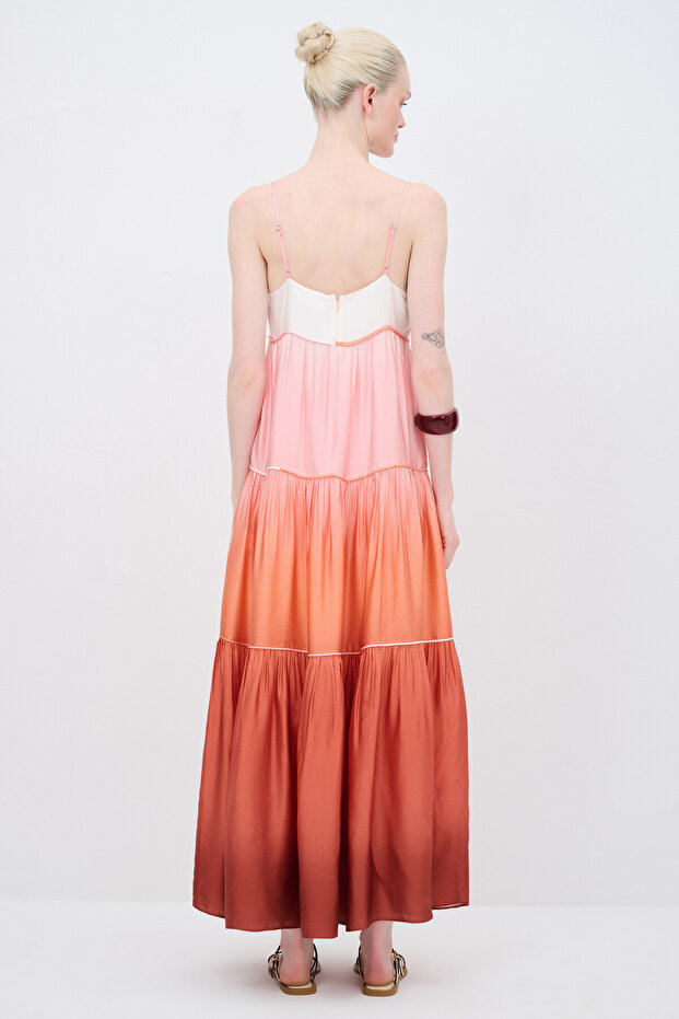 V Yaka Uzun Elbise - 6