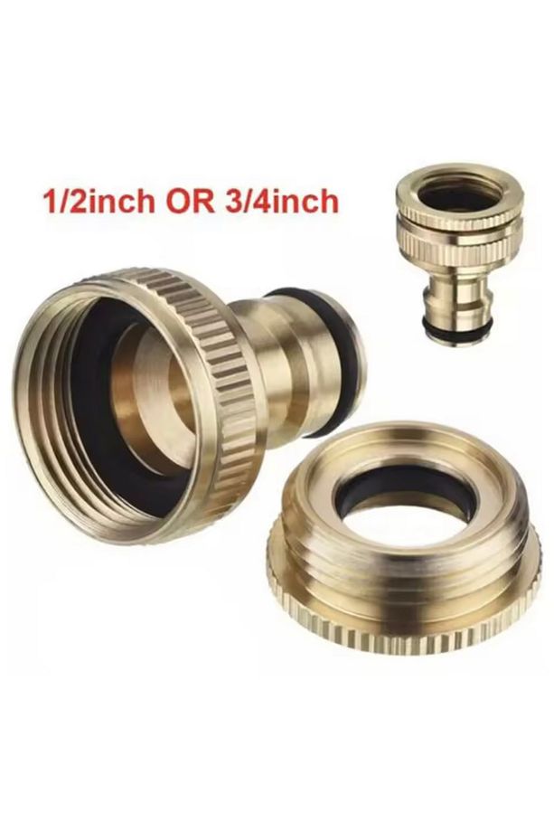 Bahçe hortum bakır Çeşme adaptörü 1/2 ve 3/4' Pirinç Çeşme musluk bağlantı aparatı - 3