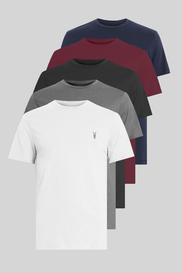 Men's Multiple Advantage Suitable 5-Piece T-Shirts Standard-Fit T-Shirts Pack