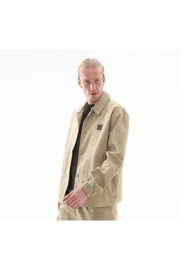 Woven Badge Ripstop Coach Jacket Lemon Pepper TB0A6FA9DH41 - 3