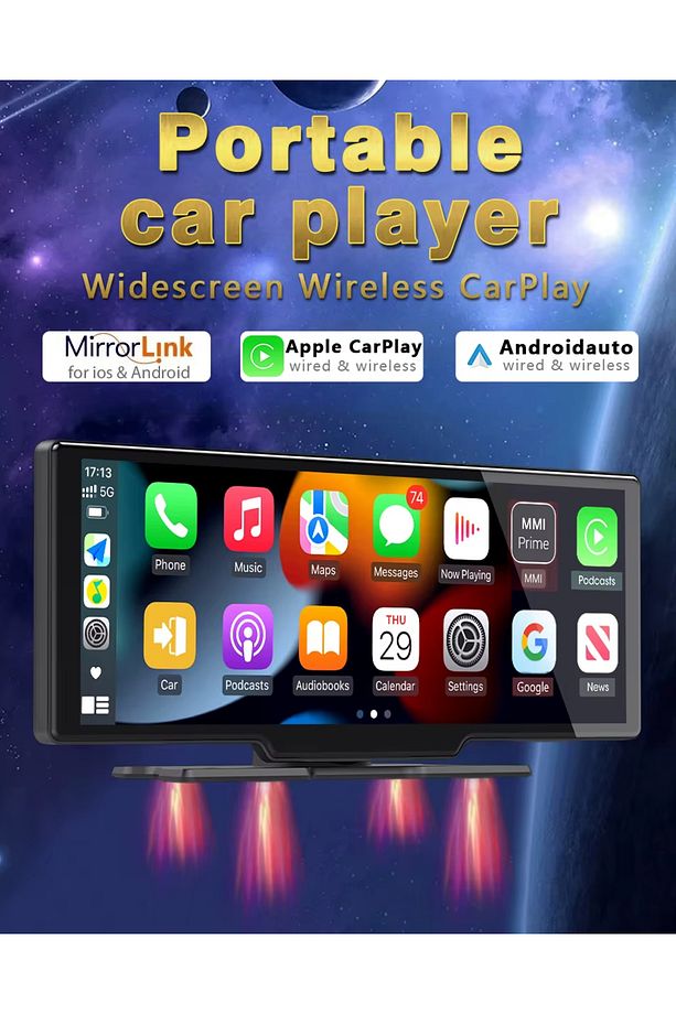 Kablosuz Tak Çalıştır 9.3İnç Apple Carplay Ve Android Auto Oto Multimedya Type-c Girişli - 2
