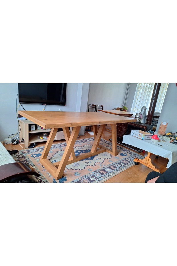 Hikioe 8 Kişilik Masif Yemek Masası - 3
