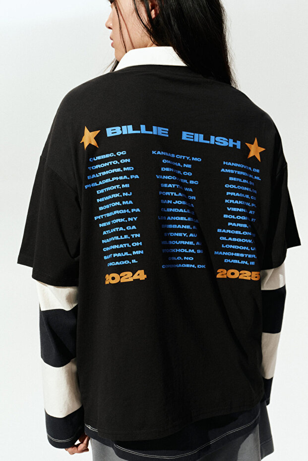 Baskılı Oversize Tişört - 5