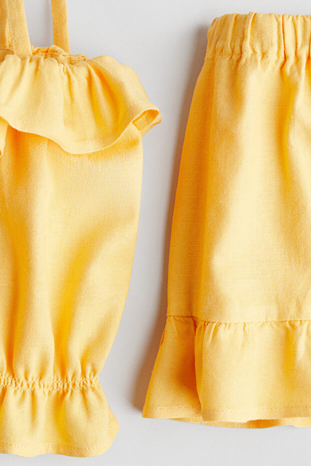 2 Parçalı Keten Karışımlı Set - 2