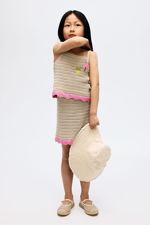 2 Parçalı Triko Üst ve Etek Set - 1