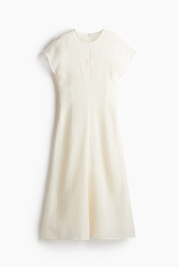 Keten Karışımlı Elbise - 1