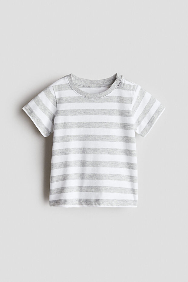 Pamuklu Jarse Tişört - 1