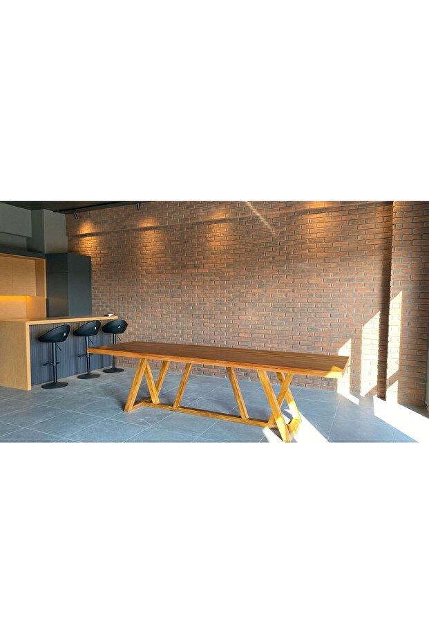 Hikioe 8 Kişilik Masif Yemek Masası - 5