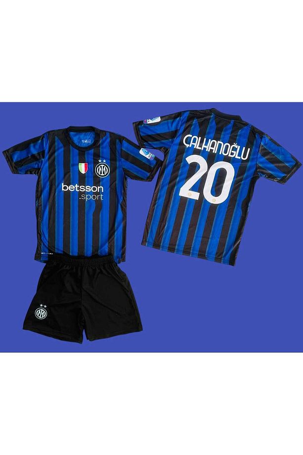 İ.n.t.e.r 2024/25 Yeni Hakan Çalhanoğlu İç Saha Çocuk Forması 4'lü Set - 3