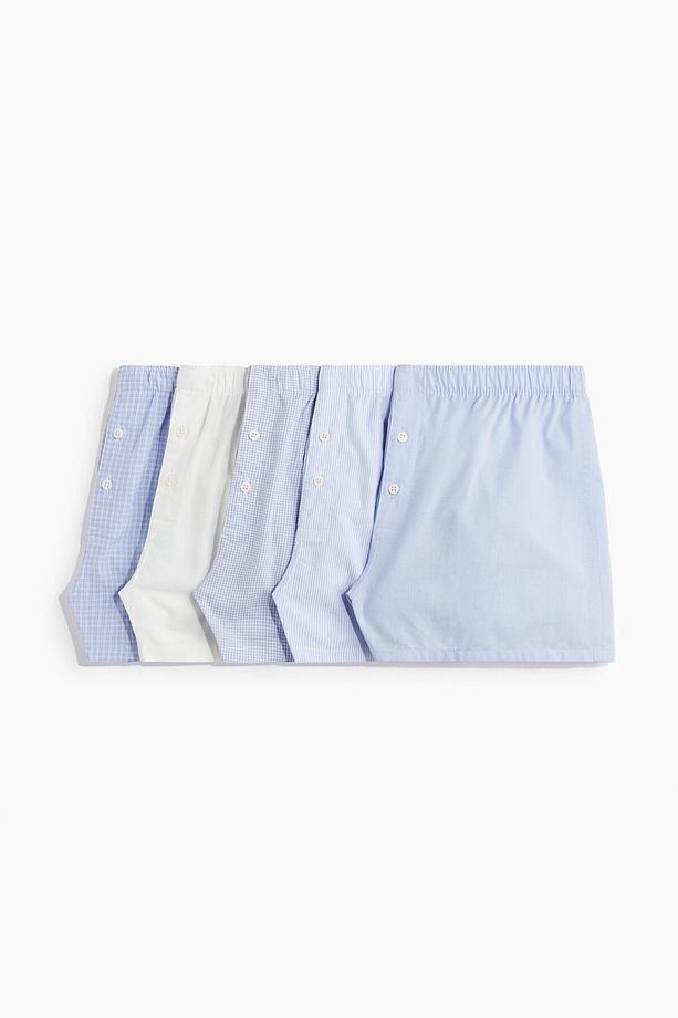 5 li Pamuklu Dokuma Boxer Şort - 4