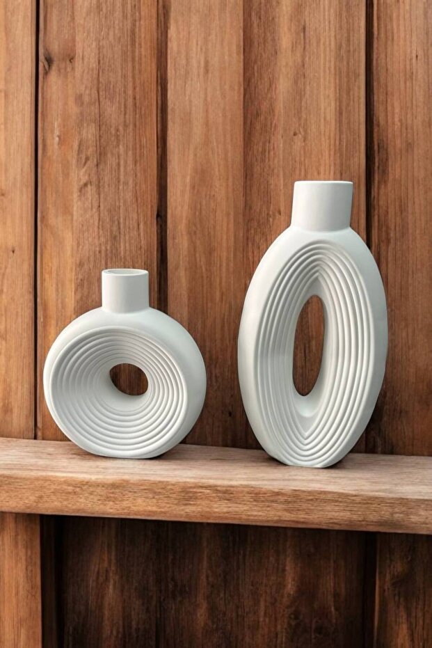 2 Large Decorative Vases - 2