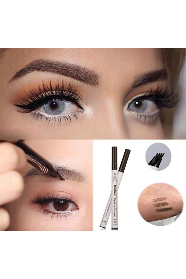 Creion sprancene efect Microblading Nuanta Dark Brown - 5