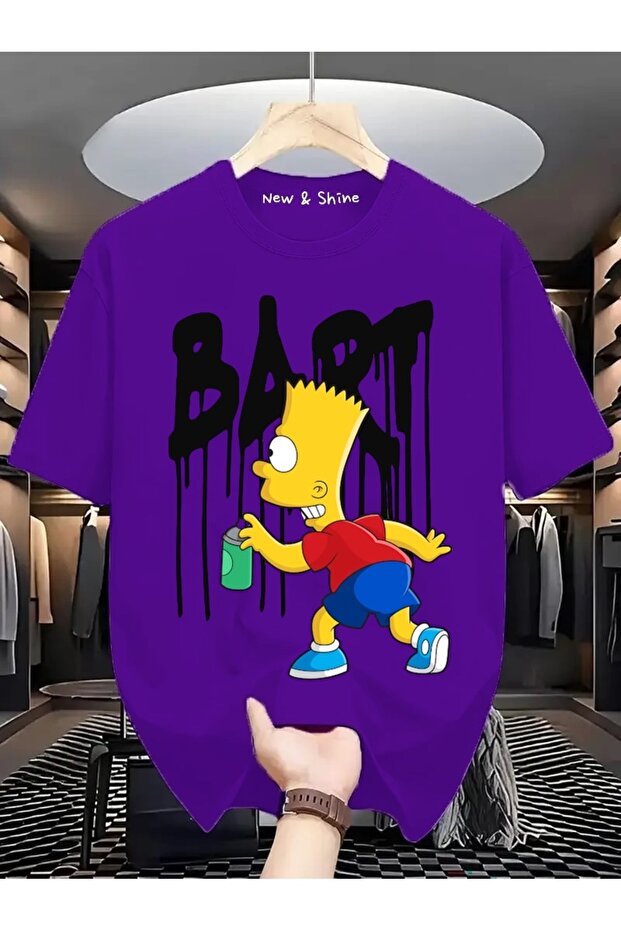 Bart Simpson Printed Large Size Oversize T-Shirt