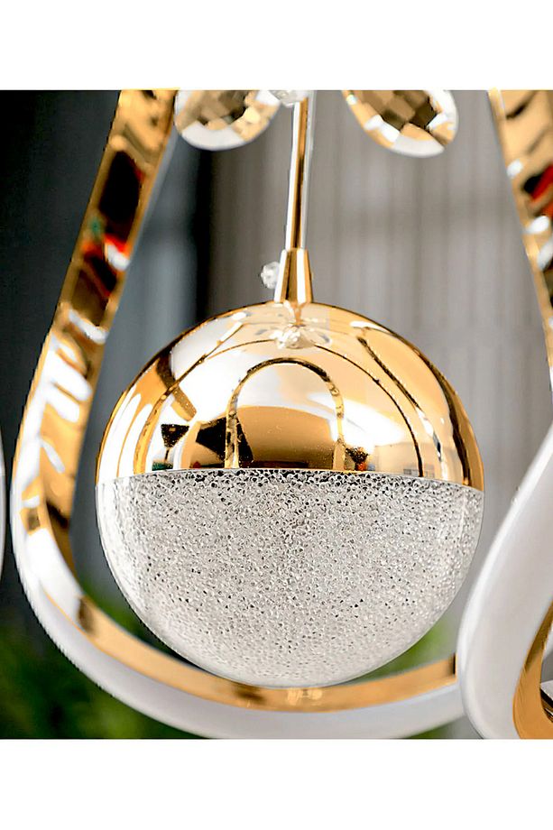 Clasy Model Gold Kaplama Salon Mutfak Oturma Yatak Odası Duvar Modern Şık Led Aplik - 2