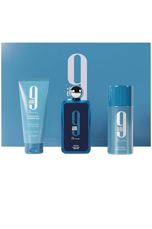 9 AM Dive Gift Set Eau De Parfum 100 ML + Deodorant 150 ML + Shower Gel 150 ML,