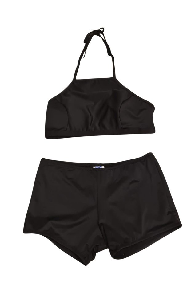Glowzia Black Women &Apos; S Bikini Set with Shorts