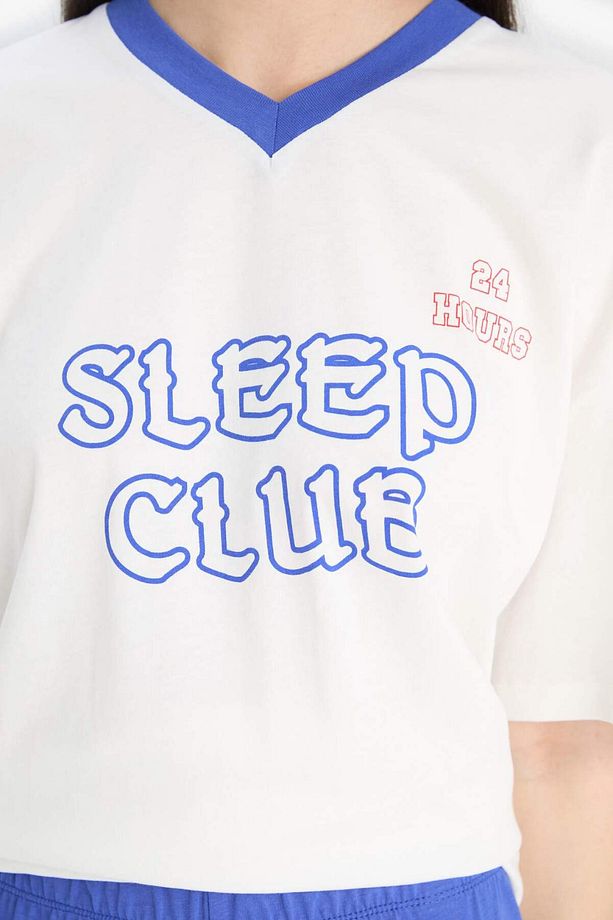 Pijama Takımı Kısa Kollu Üst Esnek Belli Uzun Alt-fall In Love E0260ax25sp - 5