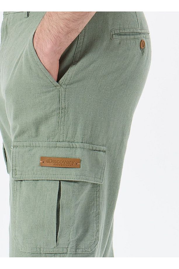 D5SM-PNT3826 Açık Haki Relaxed Düz Erkek Pantolon - 5