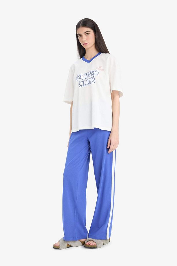 Pijama Takımı Kısa Kollu Üst Esnek Belli Uzun Alt-fall In Love E0260ax25sp - 3