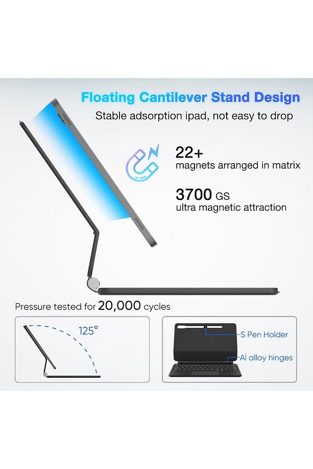 Galaxy Tab S9 Fe/s10 Fe 10,9" Uyumlu Magic Keyboard Touchpad Işıklı Klavyeli Kılıf Sm-x520 - 6