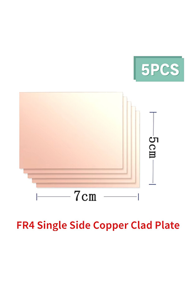 5PCS FR4 PCB 5x7cm Single Side Copper Clad Plate Diy Pcb Kit Laminate Circuit Board 5*7cm