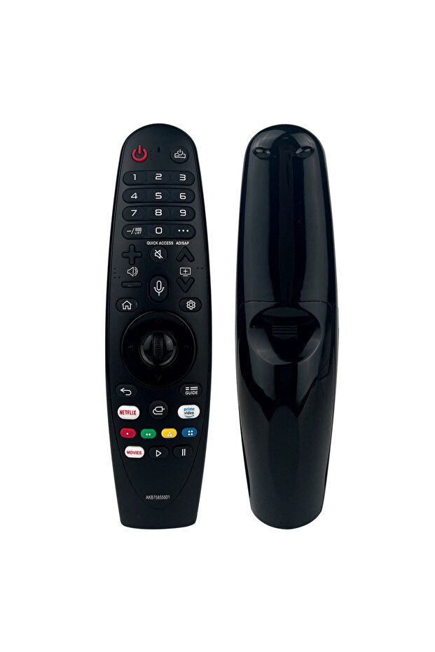 جهاز تحكم عن بعد بديل باللون الأسود مع خاصية الصوت السحري للمؤشر للتلفزيون الذكي UHD OLED - 1