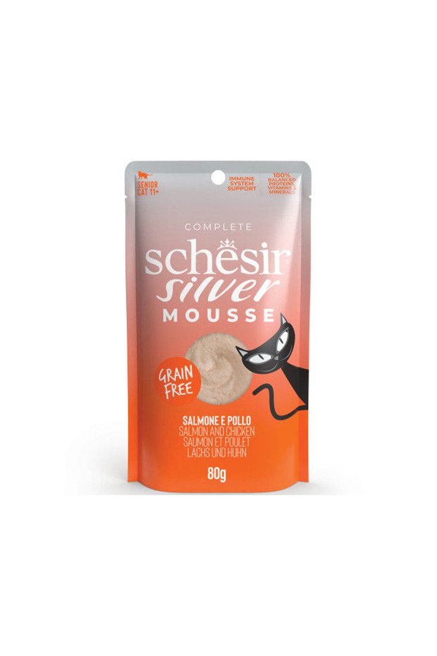 New Silver Mousse Senior Cat Salmon-Chicken 80g Pouch