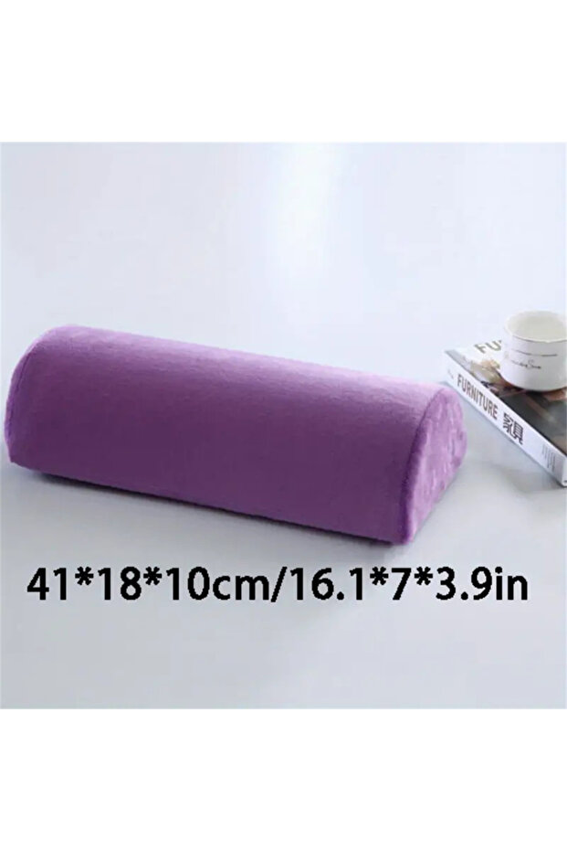 Purple Half Moon Bolster Semi-Roll Knee Pillow Ankle & Knee Support Elevation Back Lumbar Neck Relie