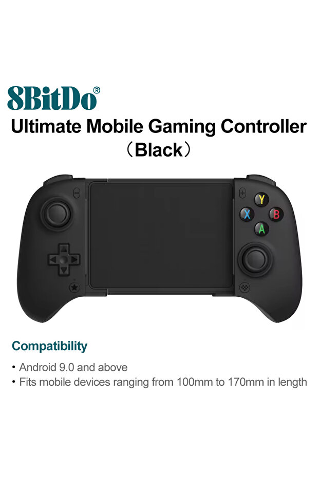 Black 8BitDo Ultimate Mobile Gaming Controller Bluetooth Controller for Android with Hall Effect Tri - 1