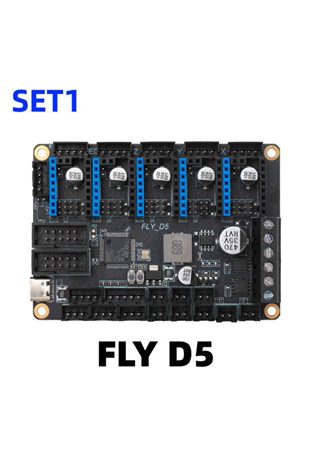 طابعة ثلاثية الأبعاد مزودة بـ 5 محاور FLY D5 Board وUART TMC2209 Motor Driver باستخدام برنامج تشغيل لوحة Mellow Klipper/Marlin الثابتة