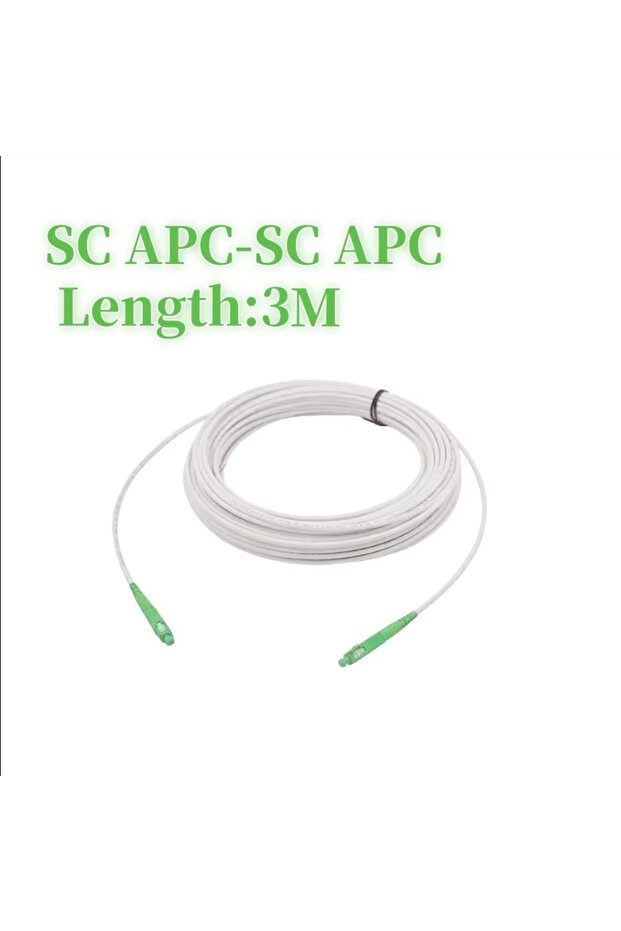 3M SC APC to SC APC Fiber Optic Wire APC SC to SC Optical Single-mode 1-core G657A1 Indoor Extension - 1