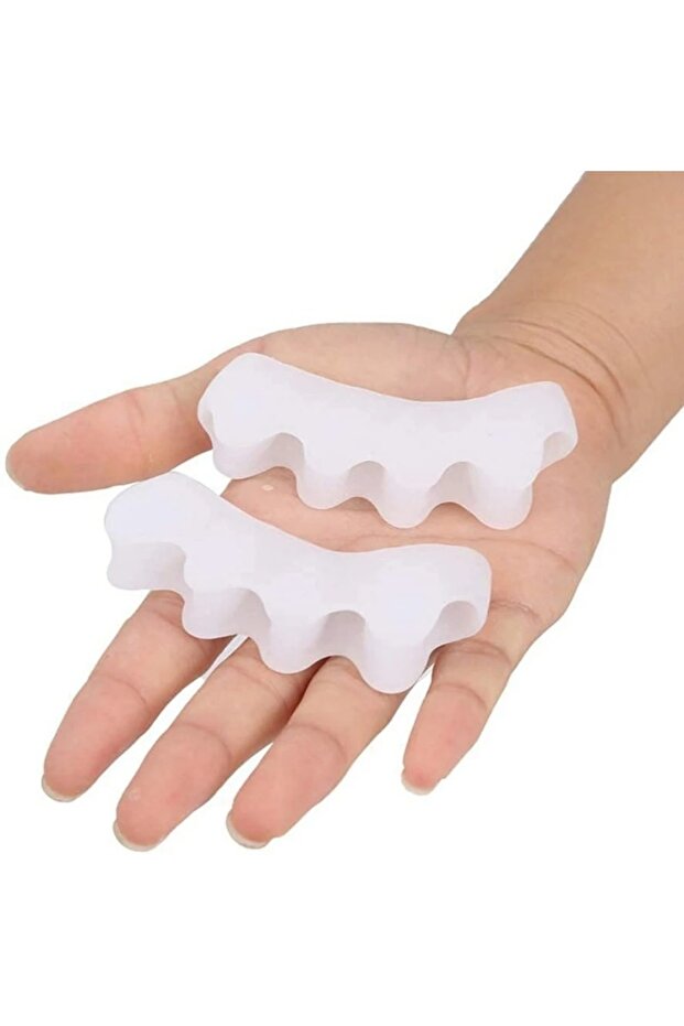 WHITE Protective Toe Separator Suitable Bunion Yoga Gel Silicone Hammer Toes Corrector for Women Men