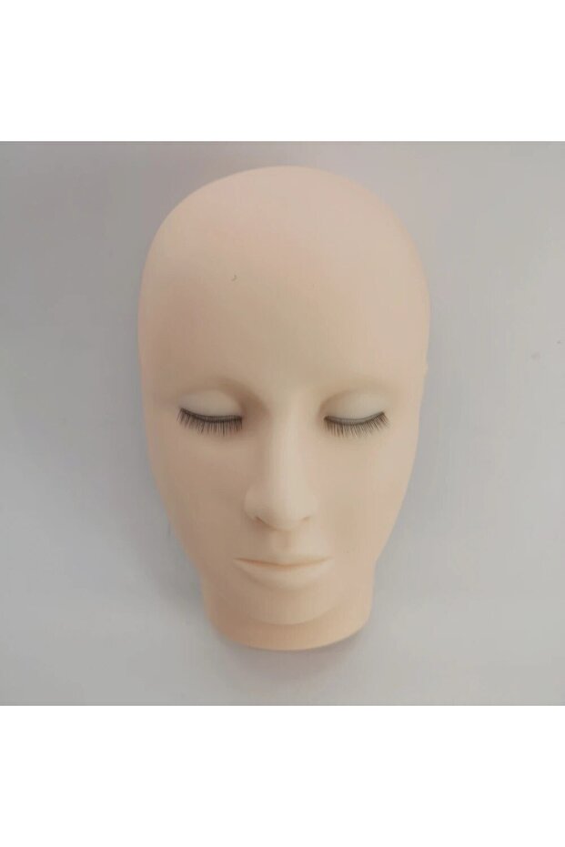 Mannequin Head 4D Eyelash Extension Practice Mannequin Head Lashes Grafting Training Tools with 4 La