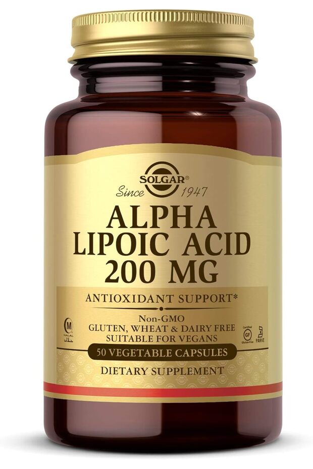 Solgar Alpha Lipoic Acid | 200 mg | 50 Vegetable Capsules | Antioxidant Support | Non-GMO | Gluten,