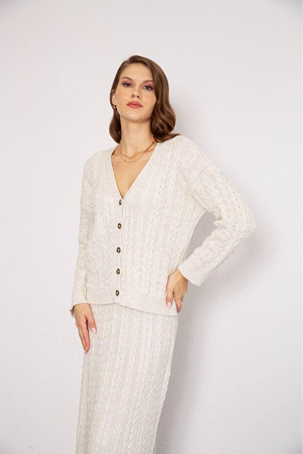 Hair Braided Cardigan Set (A92432-S)
