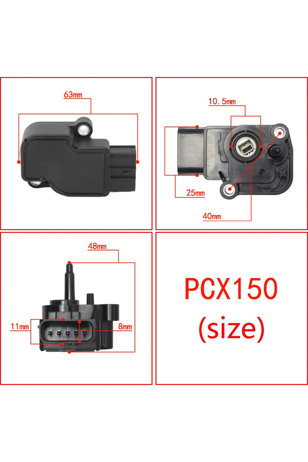 black Throttle Position Sensor Set 16060-K35-V01 TPS for Honda PCX125/PCX150/FORZA125 2015-2018 Yama